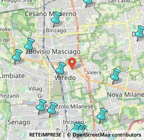 Mappa Via Palermo, 20814 Varedo MB, Italia (3.21733)