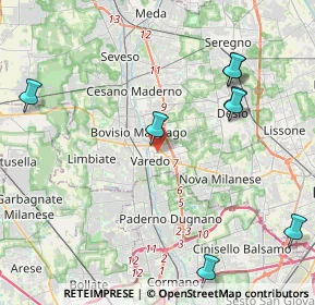 Mappa Via Palermo, 20814 Varedo MB, Italia (6.05273)