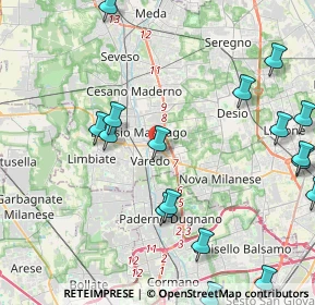 Mappa Via Palermo, 20814 Varedo MB, Italia (5.954)