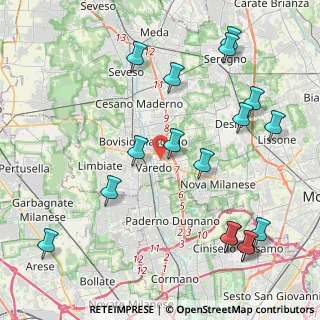Mappa Via Palermo, 20814 Varedo MB, Italia (5.07059)