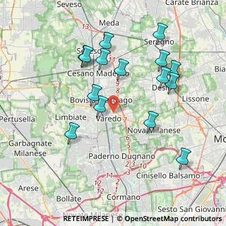 Mappa Via Palermo, 20814 Varedo MB, Italia (3.95133)