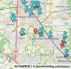 Mappa Via Uboldo, 21042 Caronno Pertusella VA, Italia (2.522)