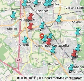 Mappa Via Uboldo, 21042 Caronno Pertusella VA, Italia (2.3865)