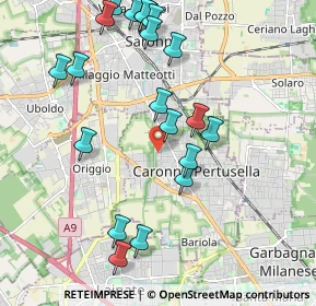 Mappa Via Uboldo, 21042 Caronno Pertusella VA, Italia (2.2075)