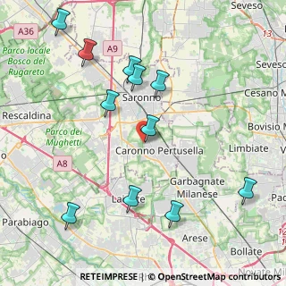 Mappa Via Uboldo, 21042 Caronno Pertusella VA, Italia (4.55091)