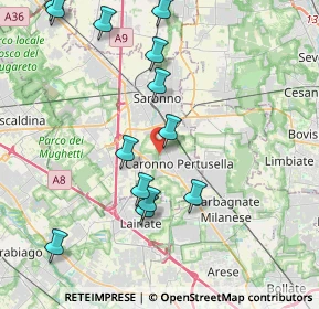 Mappa Via Uboldo, 21042 Caronno Pertusella VA, Italia (4.47692)