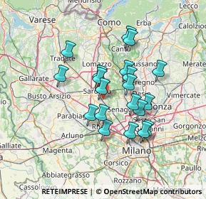 Mappa Via Sacro Monte, 21042 Caronno Pertusella VA, Italia (11.3335)