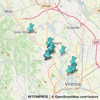 Mappa Via Alcide De Gasperi, 36030 Costabissara VI, Italia (2.61214)