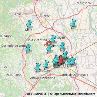 Mappa Via Alcide De Gasperi, 36030 Costabissara VI, Italia (7.1055)