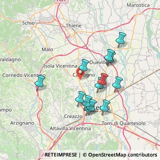 Mappa Via Alcide De Gasperi, 36030 Costabissara VI, Italia (6.82769)