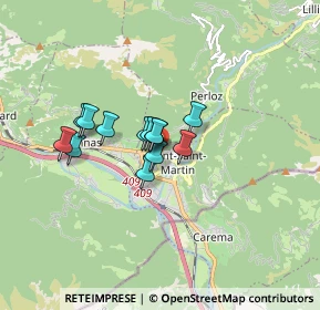 Mappa Via C. Viola, 11026 Pont-Saint-Martin AO, Italia (1.08615)
