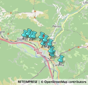 Mappa Via C. Viola, 11026 Pont-Saint-Martin AO, Italia (1.15455)