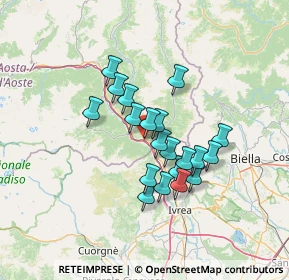 Mappa Donnas, 11020 Donnas AO, Italia (10.517)