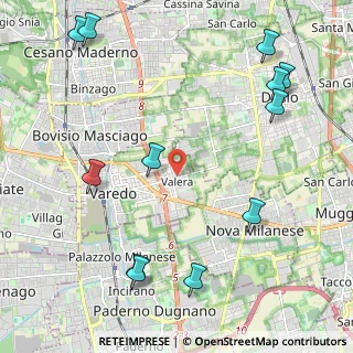 Mappa Via Padova, 20814 Varedo MB, Italia (2.81083)