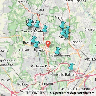 Mappa Via Padova, 20814 Varedo MB, Italia (3.61583)