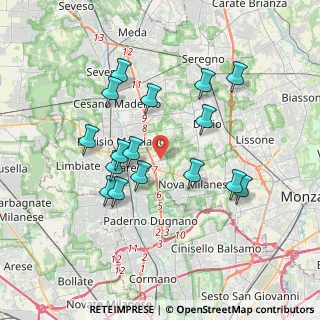 Mappa Via Padova, 20814 Varedo MB, Italia (3.41938)
