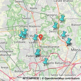 Mappa Via Padova, 20814 Varedo MB, Italia (4.2875)