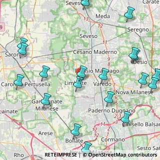 Mappa Via Bainsizza, 20051 Limbiate MB, Italia (5.825)