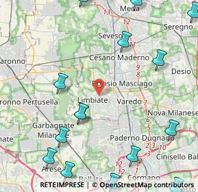 Mappa Via Bainsizza, 20051 Limbiate MB, Italia (6.67053)