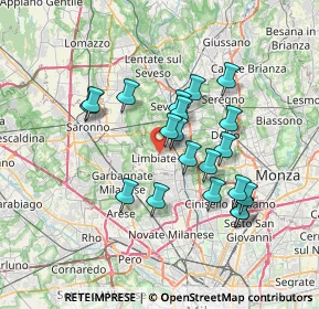 Mappa Via Bainsizza, 20051 Limbiate MB, Italia (6.131)