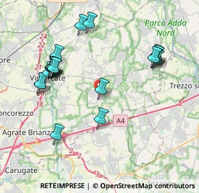 Mappa Via Walter Tobagi, 20876 Ornago MB, Italia (4.2135)