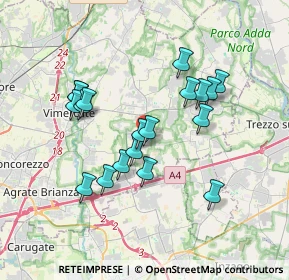 Mappa Via Walter Tobagi, 20876 Ornago MB, Italia (3.24579)