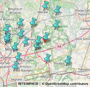 Mappa Via Walter Tobagi, 20876 Ornago MB, Italia (9.0945)