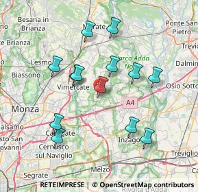 Mappa Via Walter Tobagi, 20876 Ornago MB, Italia (6.97385)