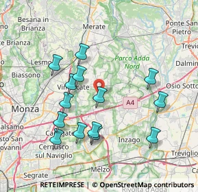Mappa Via Walter Tobagi, 20876 Ornago MB, Italia (7.34714)