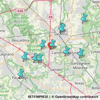 Mappa Via San Carlo, 21040 Origgio VA, Italia (3.85727)
