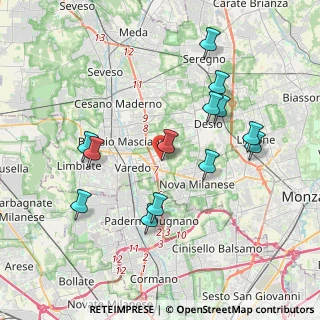 Mappa Viale Brianza, 20814 Varedo MB, Italia (3.85077)