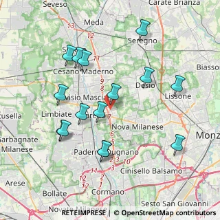 Mappa Via Belluno, 20814 Varedo MB, Italia (3.932)