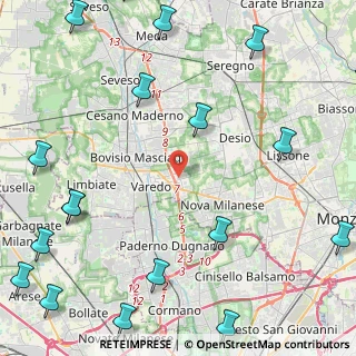 Mappa Via Belluno, 20814 Varedo MB, Italia (7.0005)