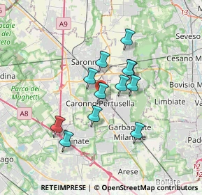 Mappa Via Pellico Silvio, 21042 Caronno Pertusella VA, Italia (2.7075)