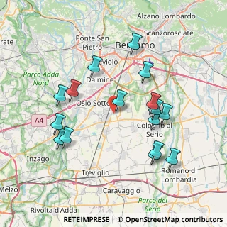 Mappa Via Michelangelo Buonarroti, 24049 Verdello BG, Italia (7.68188)