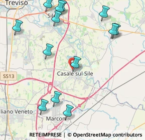 Mappa Via Monte Civetta, 31032 Casale Sul Sile TV, Italia (5.13692)