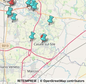 Mappa Via Monte Civetta, 31032 Casale Sul Sile TV, Italia (5.85167)