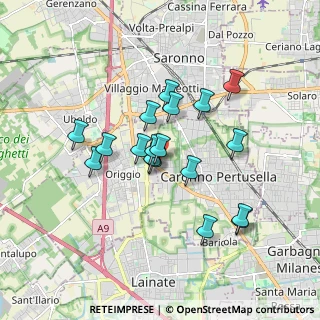 Mappa Via Saronno, 21042 Caronno Pertusella VA, Italia (1.46389)