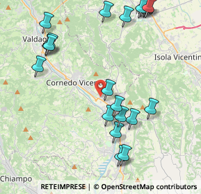 Mappa Via Campagna, 36073 Cornedo Vicentino VI, Italia (4.7945)