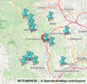 Mappa Via Campagna, 36073 Cornedo Vicentino VI, Italia (7.62231)