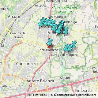 Mappa Via Trento, 20871 Vimercate MB, Italia (1.6105)