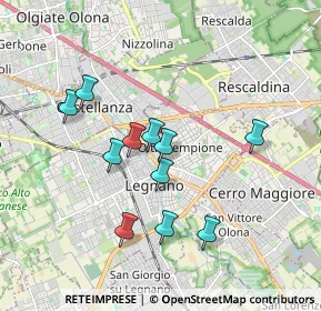 Mappa Via F. Ferruccio, 20025 Legnano MI, Italia (1.58909)