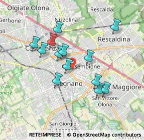 Mappa Via F. Ferruccio, 20025 Legnano MI, Italia (1.60077)