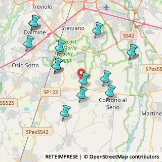 Mappa Via Spirano, 24050 Comun nuovo BG, Italia (4.31571)