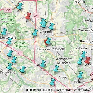Mappa Via Papa Giovanni XXIII, 21042 Caronno Pertusella VA, Italia (6.001)