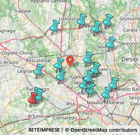 Mappa Via Papa Giovanni XXIII, 21042 Caronno Pertusella VA, Italia (7.98842)
