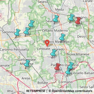 Mappa , 20812 Limbiate MB, Italia (4.95417)