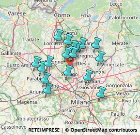 Mappa , 20812 Limbiate MB, Italia (10.49353)
