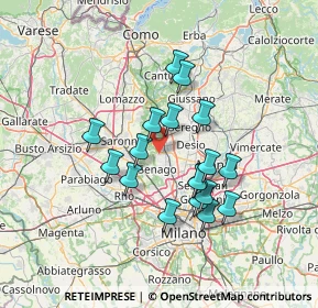 Mappa , 20812 Limbiate MB, Italia (11.60889)