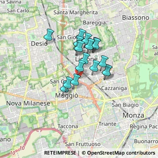 Mappa Viale Valassina, 20851 Lissone MB, Italia (1.29263)